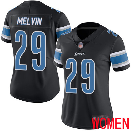 Detroit Lions Limited Black Women Rashaan Melvin Jersey NFL Football #29 Rush Vapor Untouchable->youth nfl jersey->Youth Jersey